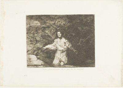 何が起こるかについての悲しい予言、『戦争の惨事』のプレート 1 作： Francisco Jose de Goya y Lucientes