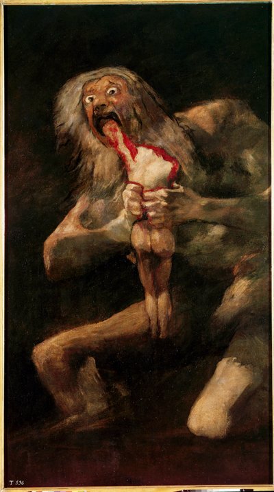 息子を食い殺す土星 作： Francisco Jose de Goya y Lucientes