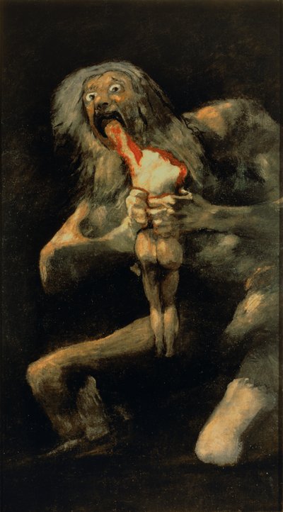 我が子を食い尽くす土星 作： Francisco de Goya