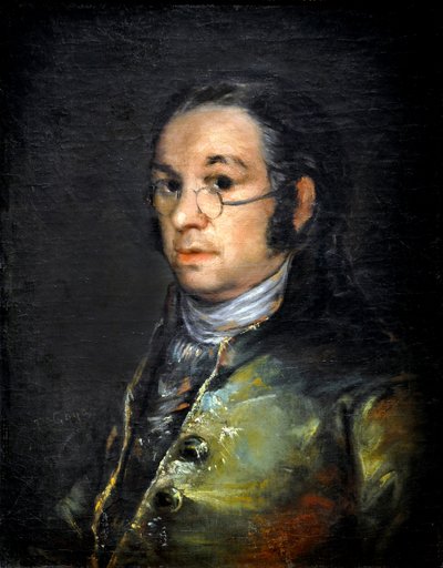 眼鏡をかけた自画像、1800年頃（キャンバスに油彩） 作： Francisco Jose de Goya y Lucientes
