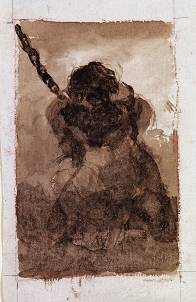 囚人の鎖のシルエット（図面 作： Francisco de Goya