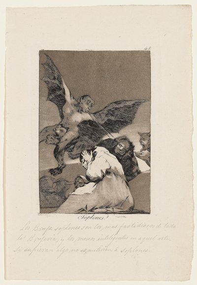 ソプロンズ、「Los Caprichos」からのプレート、1799 作： Francisco de Goya