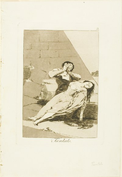 タンタラス、『ロス カプリチョス』のプレート 9 作： Francisco Jose de Goya y Lucientes