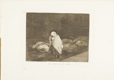 The Beds of Death、「The Disasters of War」のプレート 62 作： Francisco Jose de Goya y Lucientes