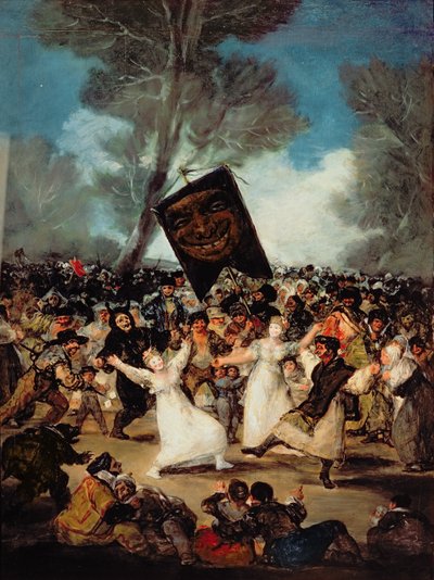 イワシの埋葬（灰の水曜日のコーパスクリスティフェスティバル）c.1812-19（キャンバスに油彩） 作： Francisco de Goya