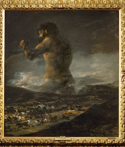 巨像...（キャンバスに描かれた絵） 作： Francisco Jose de Goya y Lucientes