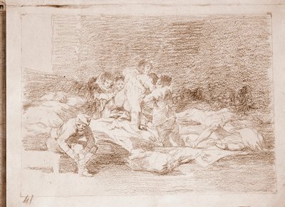 戦争の惨禍：そして彼らも（準備画 作： Francisco de Goya