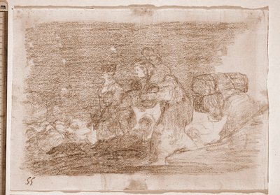 戦争の惨禍：そしてこれも（準備画 作： Francisco de Goya