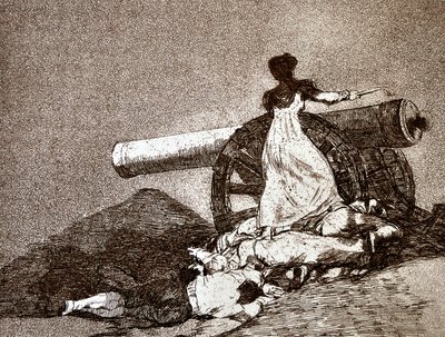 The Disasters of War: Que Valor! (なんという勇気) (detail) 作： Francisco Jose de Goya y Lucientes