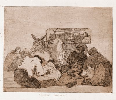 戦争の惨禍：奇妙な献身（下絵からの銅版画 作： Francisco de Goya