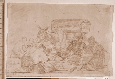 戦争の惨禍： 奇妙な献身（準備画 作： Francisco de Goya