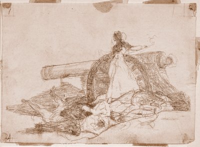 The Disasters of War : What courage !(準備段階のドローイング 作： Francisco de Goya