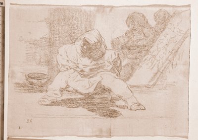 The Disasters of War : What madness !(準備段階のドローイング 作： Francisco de Goya