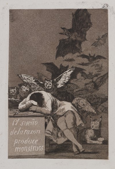 理由の眠りはモンスターを生み出す 作： Francisco de Goya