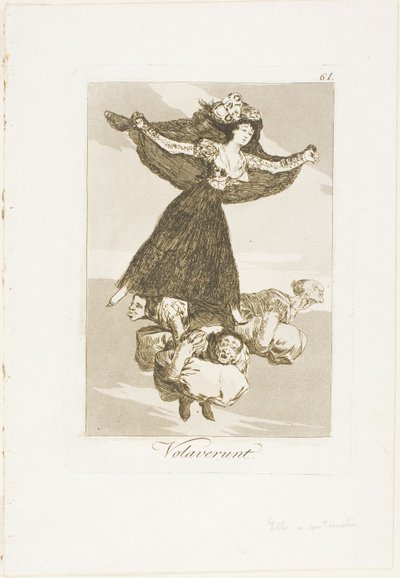 彼らは飛んだ、ロス カプリチョス (カプリス) のプレート 61 作： Francisco Jose de Goya y Lucientes