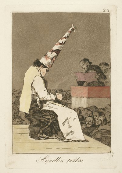 それらのほこりの斑点、「ロスカプリチョス」のプレート23 作： Francisco de Goya