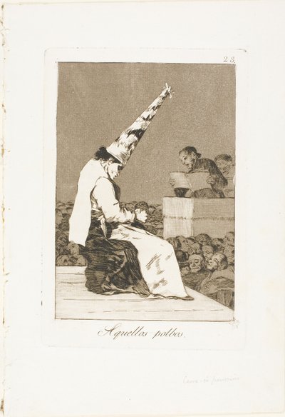 それらのほこりの斑点、『ロス・カプリチョス』のプレート 23 作： Francisco Jose de Goya y Lucientes