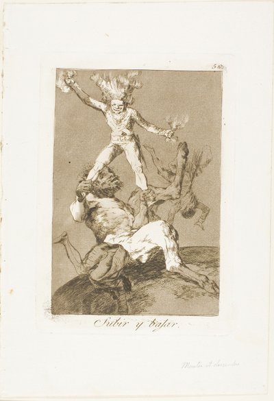 To Rise and to Fall、『ロス・カプリチョス』のプレート 56 作： Francisco Jose de Goya y Lucientes