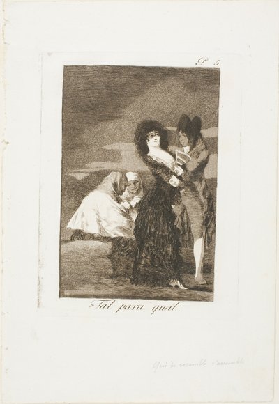 ロス カプリチョスのツー オブ ア カインド、プレート 5 作： Francisco Jose de Goya y Lucientes