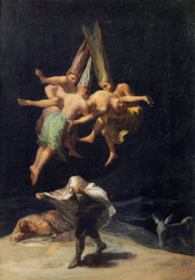 フランシスコ・デ・ゴヤ(1746-1828)の「魔女の飛翔」(Vol de Sorcieres) 作： Francisco de Goya