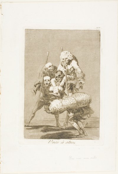 ロス カプリチョスのプレート 77 作： Francisco Jose de Goya y Lucientes