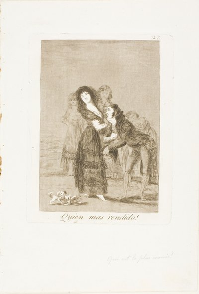 Los Caprichos のプレート 27 作： Francisco Jose de Goya y Lucientes