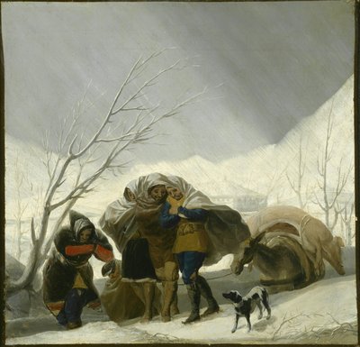 冬の情景、1786年頃 作： Francisco de Goya