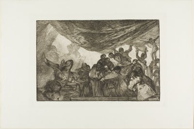 神にも悪魔にも自分を褒めることなく、「ロス プロベルビオス」のプレート 15 作： Francisco Jose de Goya y Lucientes
