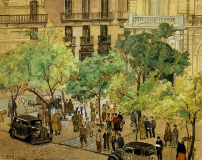 焼かれた宮殿– 1937 –図面-カートン– 240X305 CM– 作： Francisco Llorens Diaz