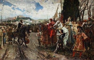 1492、1882年のグラナダの降伏 作： Francisco Pradilla y Ortiz