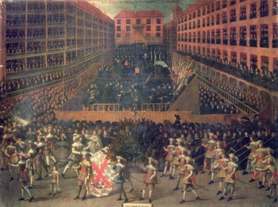 1656年のAuto de Fé（キャンバスに油彩） 作： Francisco Rizi