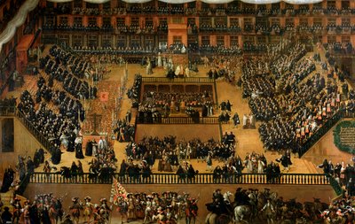 マドリードのマヨール広場でのAuto de Fe、1683年 作： Francisco Rizi