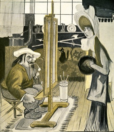 若いイギリス人女性がフランス人アーティストのためにポーズをとる、1903 作： Francisco Sancha y Lengo