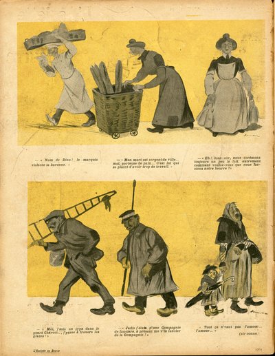 The Butter Plate」166番、カラーの風刺画 作： Francisco Sancha y Lengo