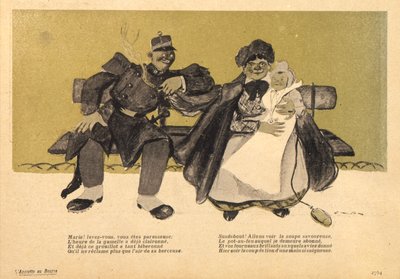 既婚！起きて、あなたは怠惰です、漫画、LAssiette au Beurre、1904年6月4日 作： Francisco Sancha y Lengo