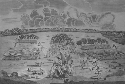 1815 年 1 月 8 日、ニューオーリンズ市付近での戦闘の正しい見方 1816年。 作： Francisco Scacki