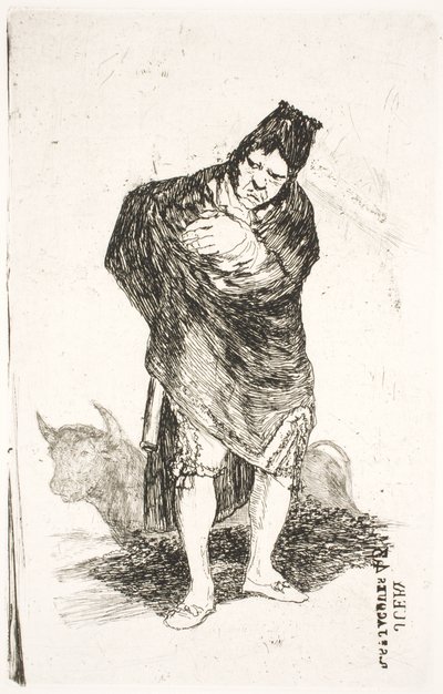 アンダルシアの密輸業者、雄牛 作： Francisco de Goya