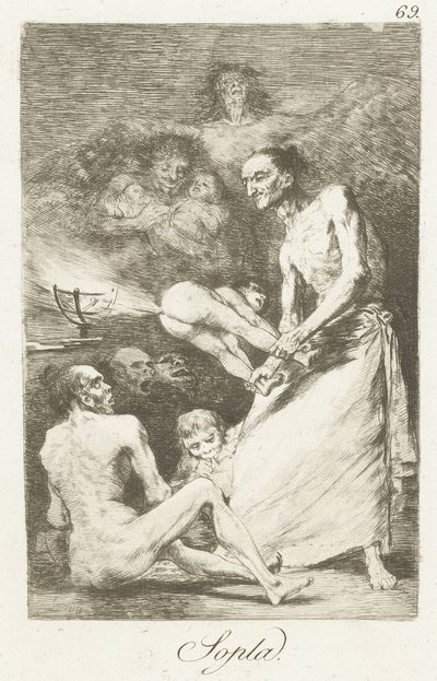ブラース Sopla (オブジェクトのタイトル) ロス・カプリチョス（シリーズタイトル） 作： Francisco de Goya