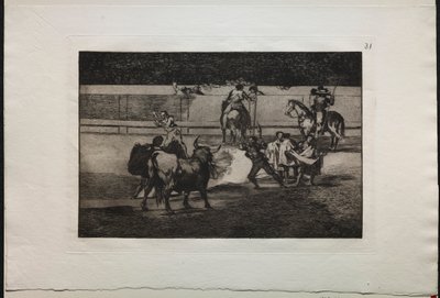 闘牛: バンデリラと爆竹 作： Francisco de Goya