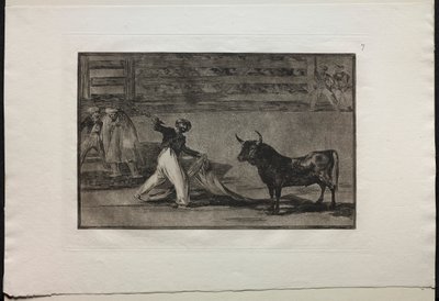 闘牛：銛または旗の起源 作： Francisco de Goya