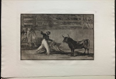 闘牛：ハープーンまたはバンデリラの起源、1876年。 作： Francisco de Goya