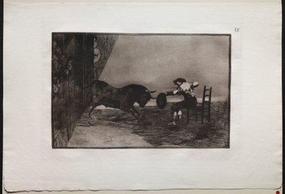 闘牛: サラゴサのリングでマルティンチョの大胆さ 作： Francisco de Goya