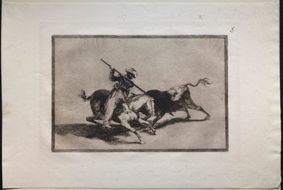 闘牛：元気なムーアガズールは、ルールに従って最初に戦う 作： Francisco de Goya