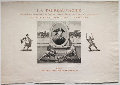闘牛：タイトルページ、1876。 作： Francisco de Goya