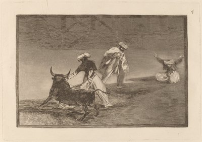 Capean otro encerado (囲いの中でケープと別の遊びをする) 作： Francisco de Goya