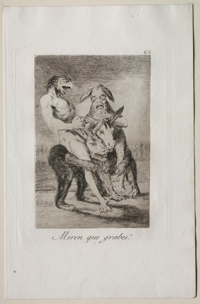 カプリス：彼らがいかに荘厳であるか見て！ 作： Francisco de Goya