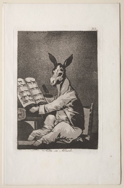 Caprichos: そして彼の祖父もそうでした. 作： Francisco de Goya