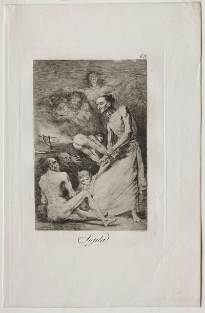 カプリチョス：ブロー！ 作： Francisco de Goya