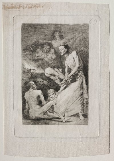 カプリコス：ブロー、c。 1799年。 作： Francisco de Goya