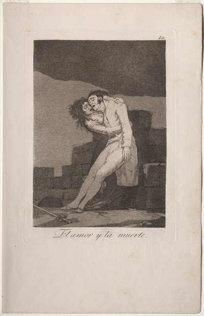カプリコス：愛と死。 作： Francisco de Goya